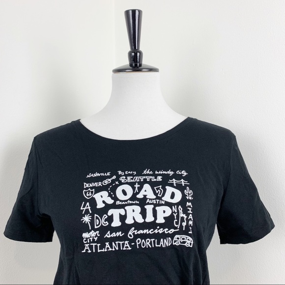 Old Navy | Black Graphic Vacation USA Tee T-shirt